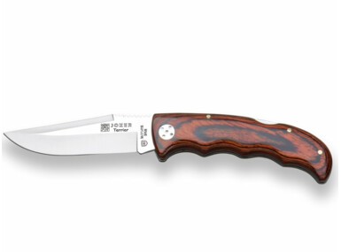 Lovecký zavírací nůž JOKER NR18 TERRIER RED WOOD 9 cm