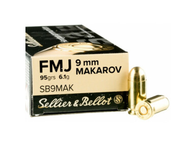 Sellier & Bellot 9mm Makarov, FMJ