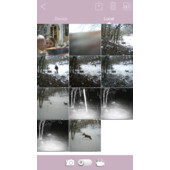 Ukázka zobrazení stažených snímků ve složce v mobilním zařízení.